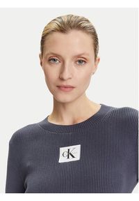 Calvin Klein Jeans Sukienka codzienna LV047D307G Granatowy Slim Fit. Okazja: na co dzień. Kolor: niebieski. Materiał: bawełna. Typ sukienki: proste. Styl: casual #5