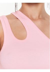 Remain Top Ribbed Jersey RM2216 Różowy Slim Fit. Kolor: różowy. Materiał: bawełna, jersey