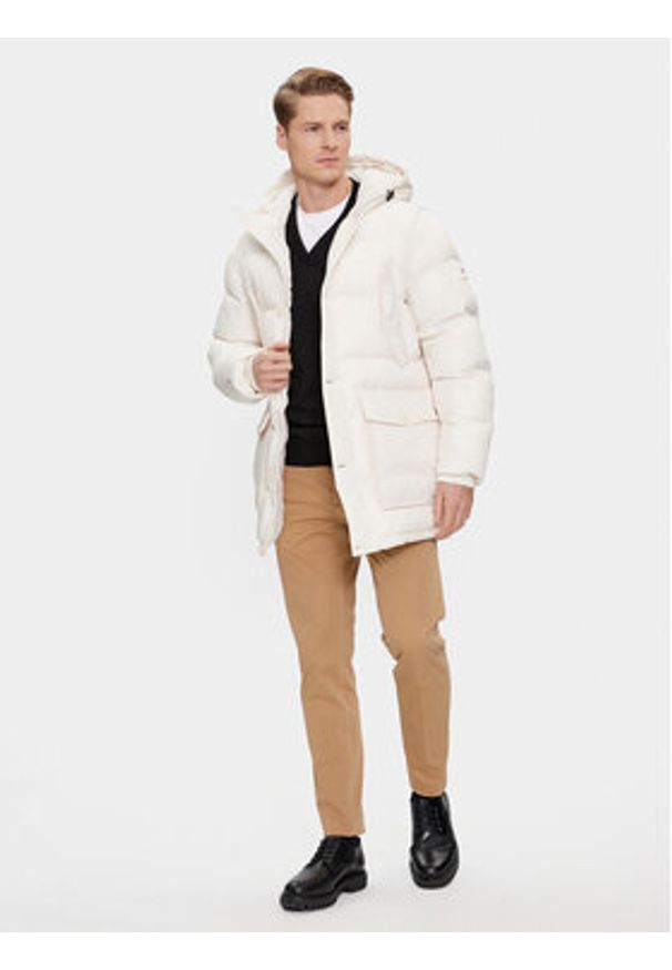 TOMMY HILFIGER - Tommy Hilfiger Kurtka zimowa Essential Rockie MW0MW33961 Biały Regular Fit. Kolor: biały. Materiał: syntetyk. Sezon: zima