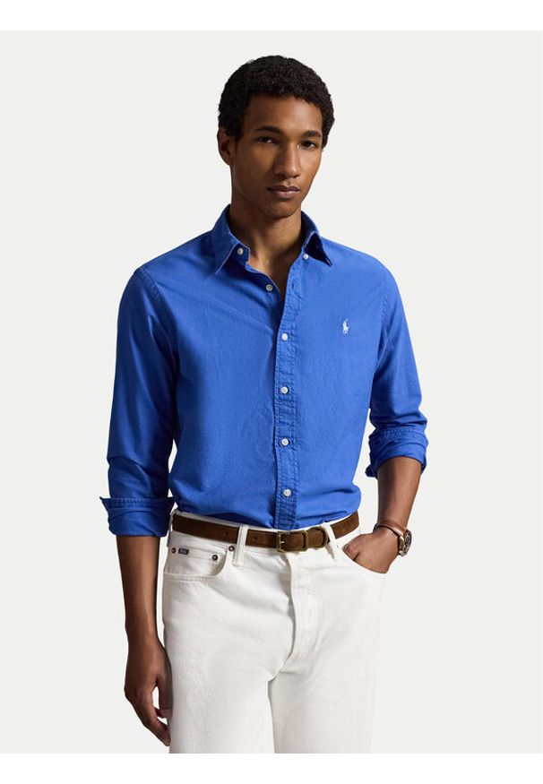 Polo Ralph Lauren Koszula 710805564512 Niebieski Regular Fit. Typ kołnierza: polo. Kolor: niebieski. Materiał: bawełna