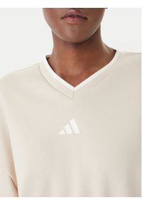 Adidas - adidas Bluza Stadium JY6969 Beżowy Loose Fit. Kolor: beżowy. Materiał: bawełna #3