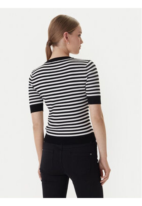 Morgan Sweter 261-MATTEA Czarny Slim Fit. Kolor: czarny. Materiał: wiskoza