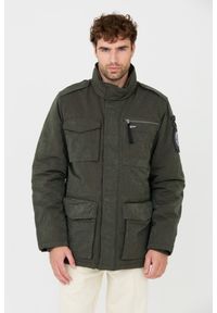 Aeronautica Militare - AERONAUTICA MILITARE Zielona męska kurtka. Kolor: zielony