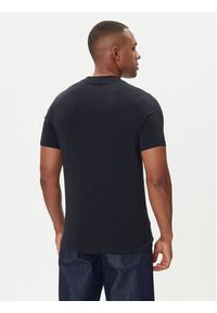 Karl Lagerfeld - KARL LAGERFELD T-Shirt 755032 554221 Granatowy Regular Fit. Typ kołnierza: dekolt w karo. Kolor: niebieski. Materiał: bawełna #4