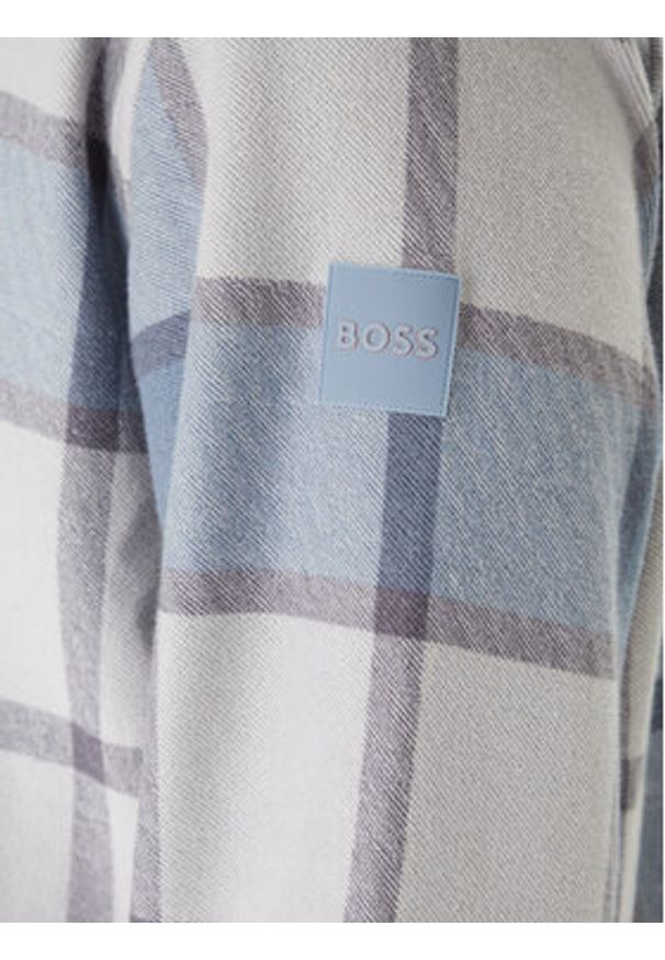 BOSS Koszula Locky 50548968 Szary Oversize. Kolor: szary. Materiał: bawełna