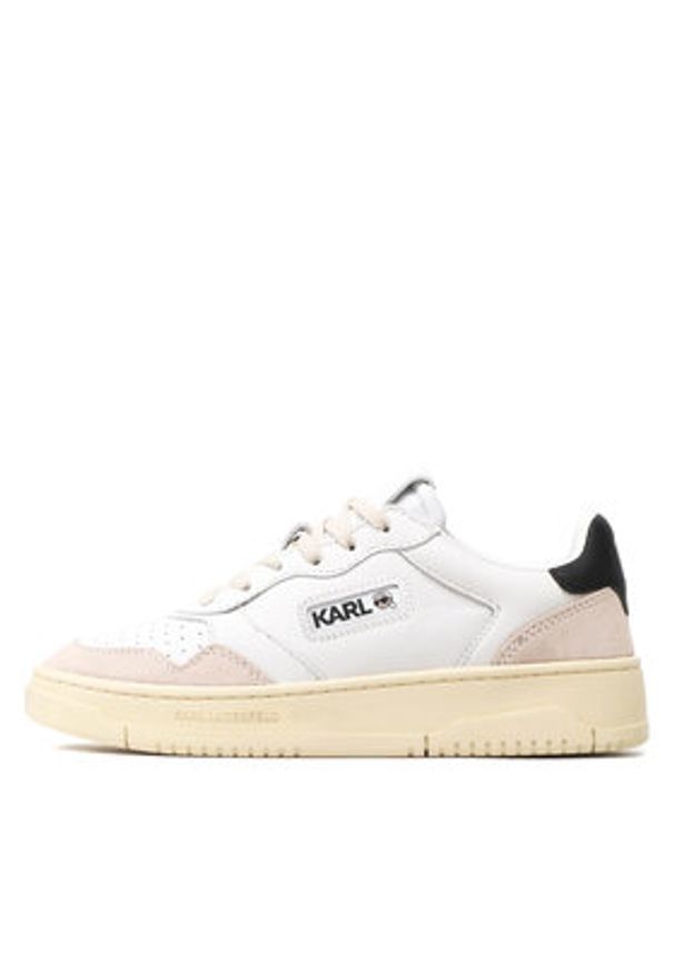 Karl Lagerfeld - KARL LAGERFELD Sneakersy KL63020 Biały. Kolor: biały. Materiał: skóra