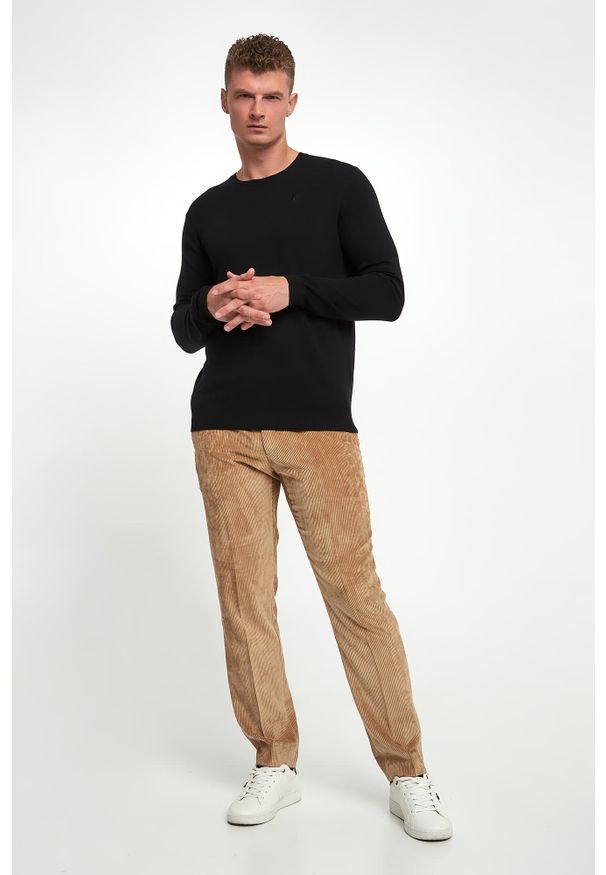 Karl Lagerfeld - Sweter męski wełniany KARL LAGERFELD. Materiał: wełna