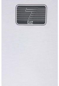 EA7 Emporio Armani t-shirt bawełniany dziecięcy kolor biały z nadrukiem. Kolor: biały. Materiał: bawełna. Wzór: nadruk #2