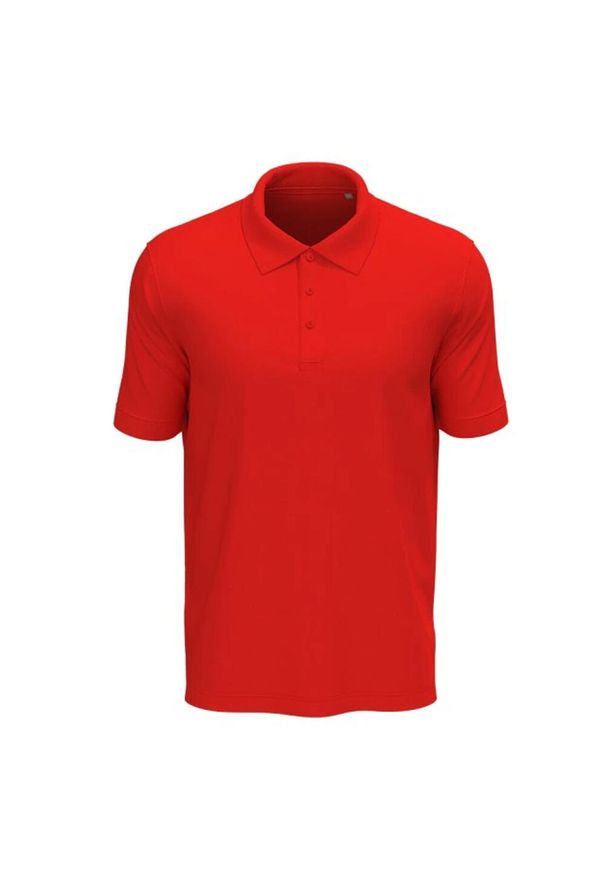 Stedman - Męska Koszulka Polo Lux. Typ kołnierza: polo. Kolor: czerwony