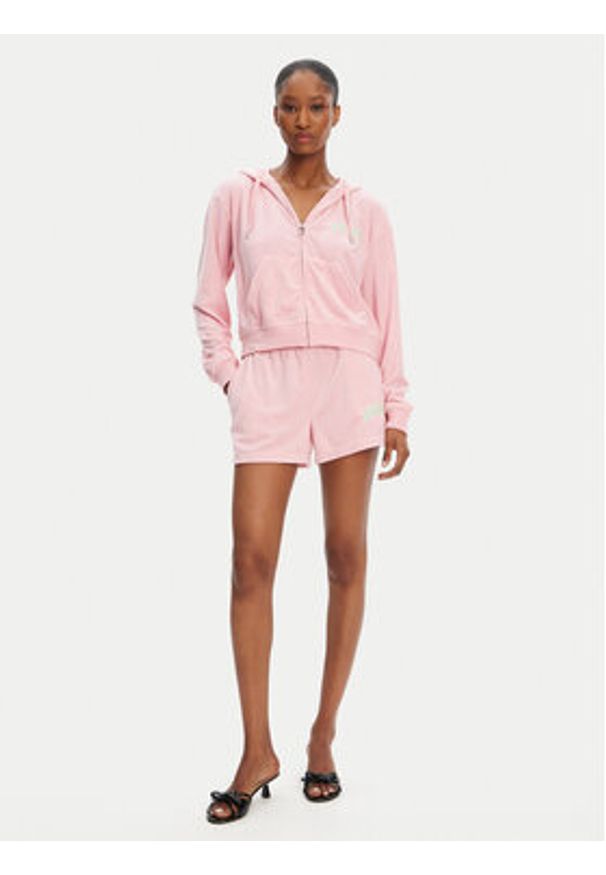 Juicy Couture Bluza Nala JCWAS125321 Różowy Oversize. Kolor: różowy. Materiał: bawełna