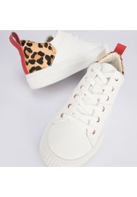 Wittchen - Damskie sneakersy skórzane z wzorem w cętki białe. Kolor: biały. Materiał: skóra. Wzór: motyw zwierzęcy, jednolity, gładki #7