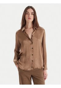 Marella Koszula Matita 2525116091 Beżowy Regular Fit. Kolor: beżowy. Materiał: syntetyk