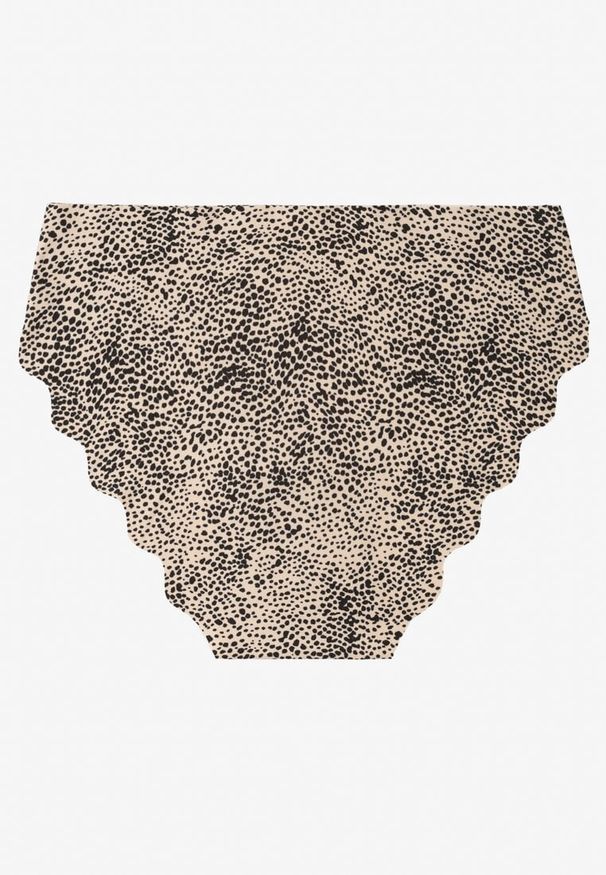 Born2be - Czarno-Beżowe Bezszwowe Majtki Figi Silurisse. Stan: podwyższony. Kolekcja: plus size. Kolor: czarny