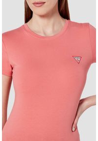 Guess - GUESS Różowy damski t-shirt Mini, Rozmiar M. Kolor: różowy #4