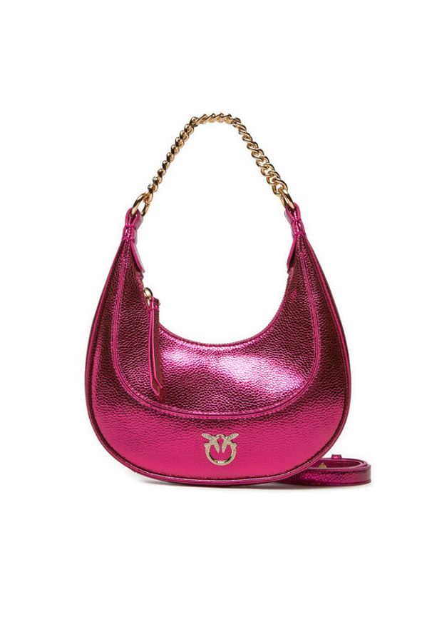 Pinko - PINKO Torebka Brioche Hobo Mini AI 24-25 PLTT 101433 A204 Różowy. Kolor: różowy. Materiał: skórzane