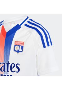 Adidas - Koszulka piłkarska dla dzieci ADIDAS Olympique Lyonnais domowa sezon 24/25. Wzór: napisy. Sport: piłka nożna