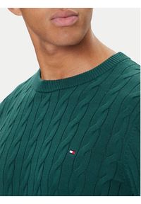 TOMMY HILFIGER - Tommy Hilfiger Sweter MW0MW33132 Zielony Regular Fit. Kolor: zielony. Materiał: bawełna