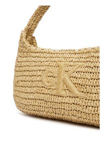 Calvin Klein Torebka Bold Ck Raffia Sm Shoulder Bag LV04F3449G Brązowy. Kolor: brązowy #3