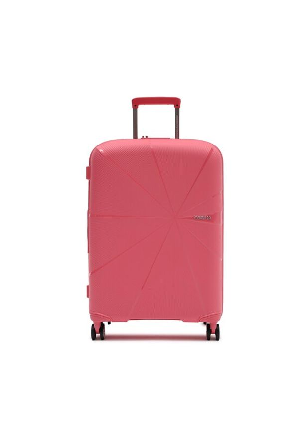 AMERICAN TOURISTER - Średnia Twarda Walizka American Tourister. Kolor: różowy