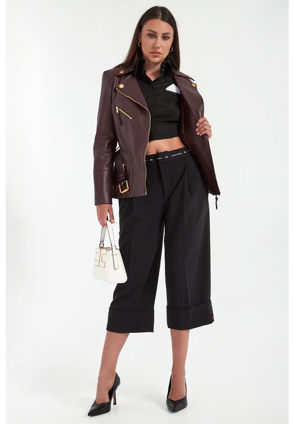 Elisabetta Franchi - Bermudy damskie z krepy ELISABETTA FRANCHI