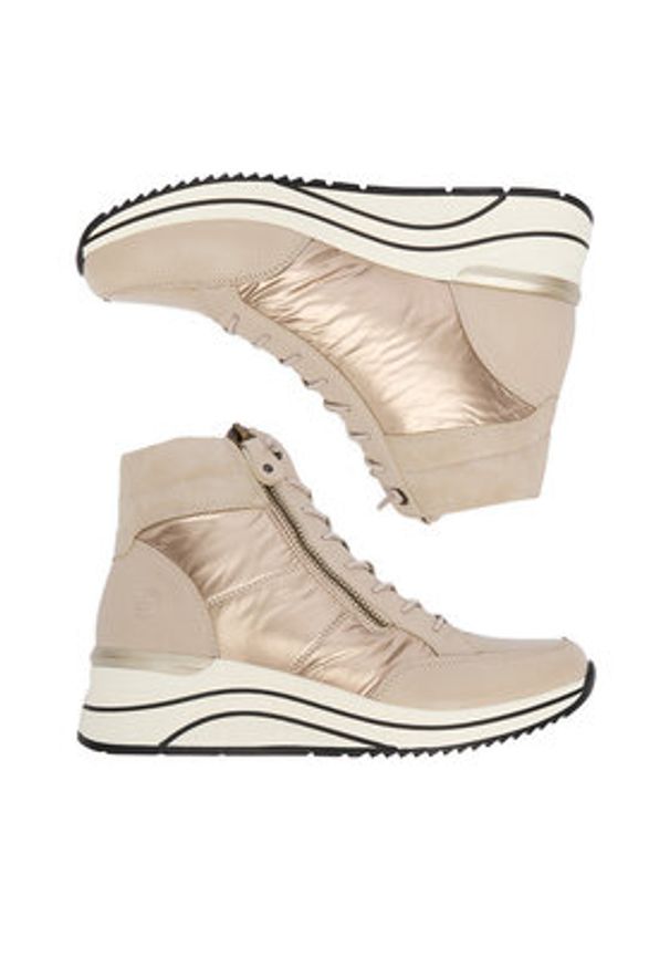 Remonte Trzewiki CEO-D0T72-60 Beżowy. Kolor: beżowy. Materiał: skóra