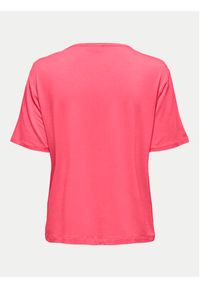 JDY T-Shirt Mila 15330819 Koralowy Regular Fit. Kolor: pomarańczowy. Materiał: wiskoza #4