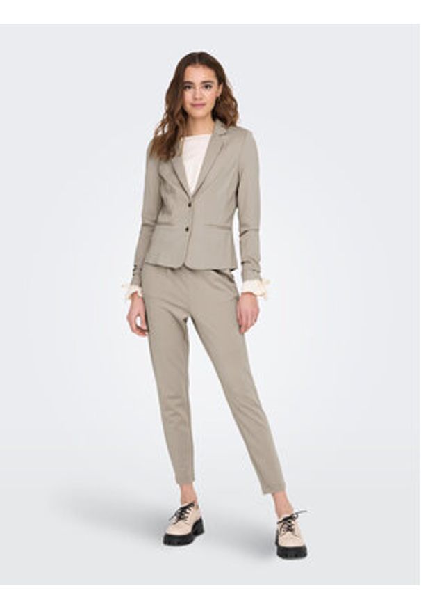 only - ONLY Marynarka 15153144 Szary Regular Fit. Kolor: szary. Materiał: syntetyk, wiskoza