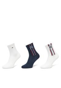 TOMMY HILFIGER - Zestaw 3 par wysokich skarpet dziecięcych Tommy Hilfiger. Kolor: niebieski