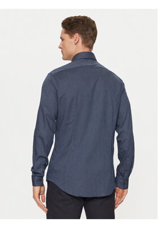 Calvin Klein Koszula K10K113844 Granatowy Slim Fit. Kolor: niebieski. Materiał: bawełna