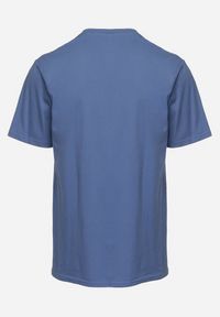 Born2be - Niebieska Koszulka T-shirt Bawełniany z Krótkim Rękawem Ereena. Kolor: niebieski. Materiał: bawełna. Długość rękawa: krótki rękaw. Długość: krótkie