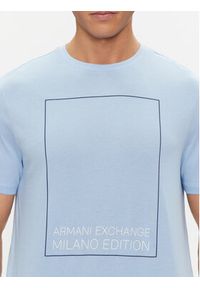 Armani Exchange T-Shirt 3DZTHB ZJ8EZ 15DF Błękitny Regular Fit. Kolor: niebieski. Materiał: bawełna #4