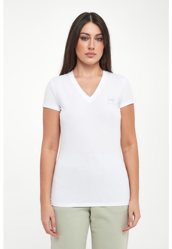 Armani Exchange - T-shirt damski z logo ARMANI EXCHANGE