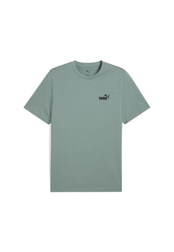 Puma - Męska koszulka Essentials z małym logo No. 1 PUMA Green Moon. Kolor: zielony. Wzór: haft. Sport: fitness
