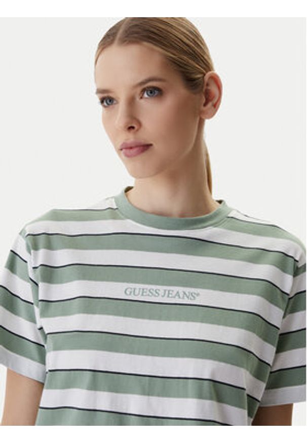 Guess Jeans T-Shirt W6RI19 K8HM0 Kolorowy Regular Fit. Materiał: bawełna. Wzór: kolorowy