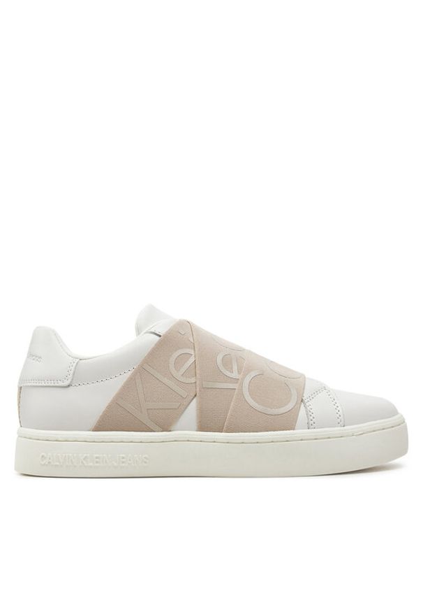 Calvin Klein Jeans Sneakersy Classic Cupsole Elas Web YW0YW01391 Biały. Kolor: biały