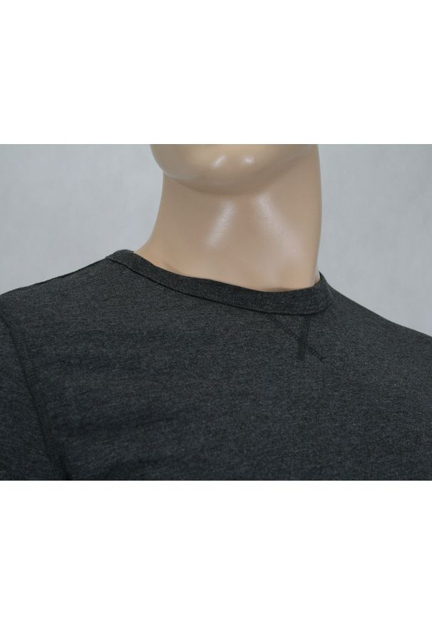 Ciemnoszary T-shirt (Koszulka) z Długim Rękawem, Longsleeve - Brave Soul, Męski. Okazja: na co dzień. Kolor: szary. Materiał: poliester, bawełna. Długość rękawa: długi rękaw. Długość: długie. Styl: casual