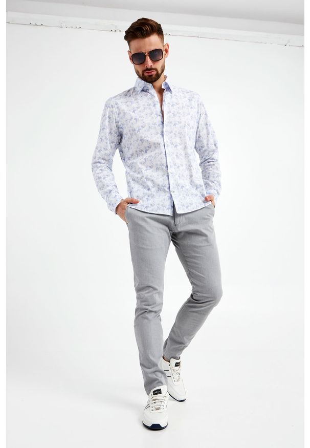 Koszula męska PERROS-W JOOP!. Typ kołnierza: kołnierzyk klasyczny. Materiał: tkanina, bawełna. Styl: klasyczny