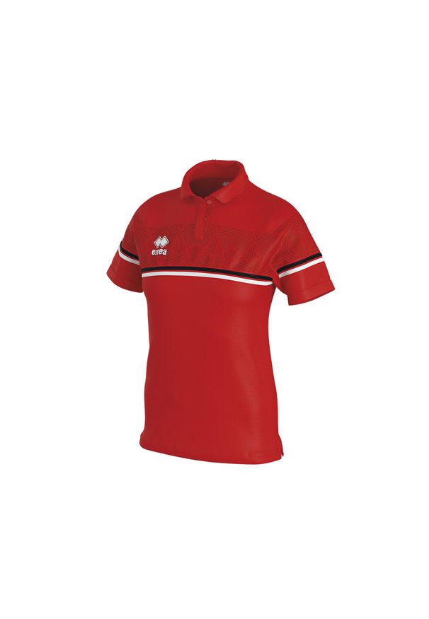ERREA - Damska koszulka polo Errea darya. Okazja: na co dzień. Typ kołnierza: polo. Kolor: czarny, czerwony, wielokolorowy. Styl: casual