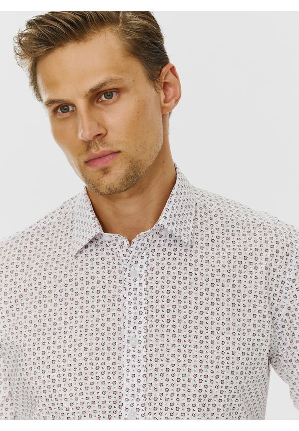 PAKO LORENTE – Męska koszula w subtelny wzór P24SF-1X-025-B-S - Pako Lorente. Okazja: na co dzień. Materiał: jeans, elastan. Styl: casual