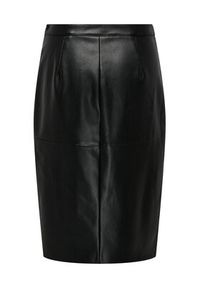 only - ONLY Spódnica z imitacji skóry Oline 15315998 Czarny Slim Fit. Kolor: czarny. Materiał: skóra