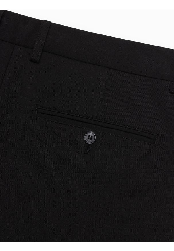 Ombre Clothing - Spodnie męskie eleganckie chino SLIM FIT - czarne V4 OM-PACP-0191 - XXL. Kolor: czarny. Materiał: materiał, wiskoza, poliester. Styl: elegancki
