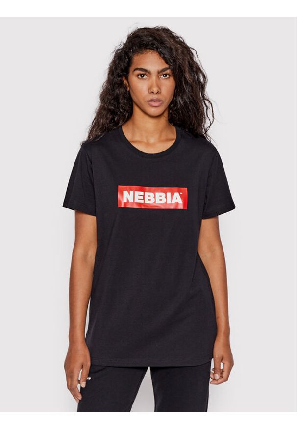 NEBBIA T-Shirt 592 Czarny Regular Fit. Kolor: czarny. Materiał: bawełna