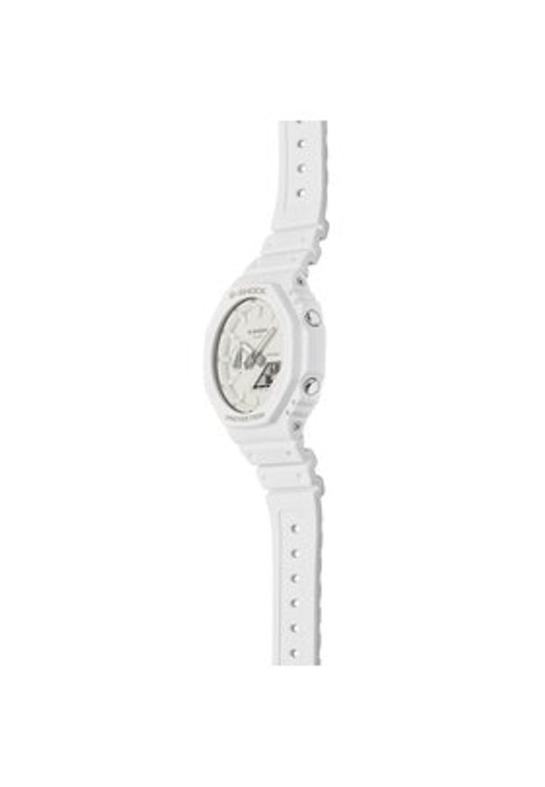 G-Shock Zegarek GA-2100-7A7ER Biały. Kolor: biały