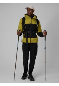 4f - 4F Kurtka trekkingowa membrana 15000 męska - żółta XL. Kolor: żółty. Materiał: tkanina, materiał. Długość: długie. Sport: turystyka piesza #2
