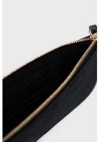 Furla torebka skórzana kolor czarny. Kolor: czarny. Dodatki: z frędzlami. Materiał: skórzane. Rodzaj torebki: na ramię #3