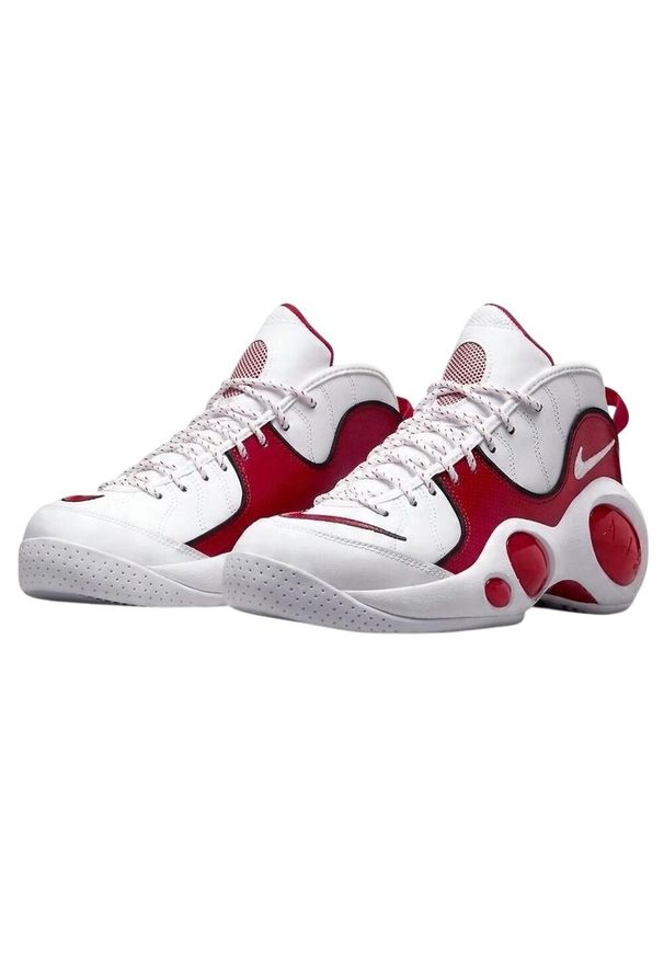 Nike - Męskie Skórzane Buty Air Zoom 95 Flight. Kolor: czerwony, biały, wielokolorowy. Materiał: skóra. Sezon: zima