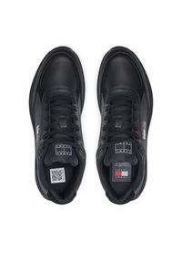 Tommy Jeans Sneakersy Runner EM0EM01445 Czarny. Kolor: czarny. Materiał: skóra