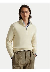 Polo Ralph Lauren Sweter 710859939503 Écru Regular Fit. Typ kołnierza: polo. Materiał: bawełna