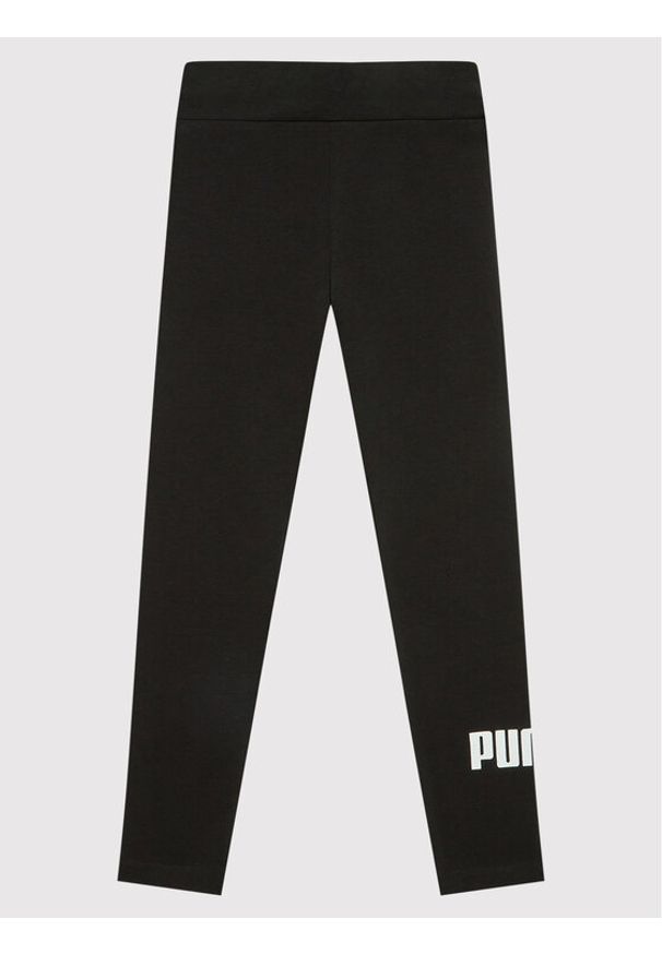 Puma Legginsy Essentials Logo 587035 Czarny Tight Fit. Kolor: czarny. Materiał: bawełna