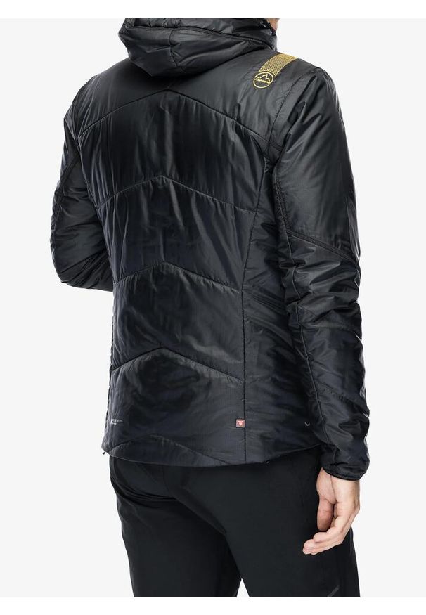 LA SPORTIVA - Kurtka ocieplana męska La Sportiva Mythic Primaloft Jkt. Typ kołnierza: kaptur. Kolor: czarny. Technologia: Primaloft. Sezon: zima. Sport: narciarstwo